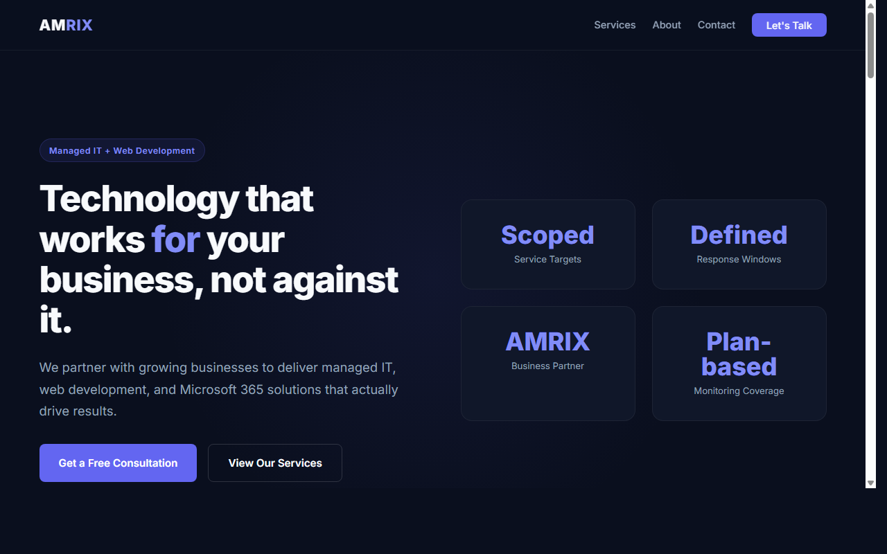 AMRIX PCs — custom PC storefront