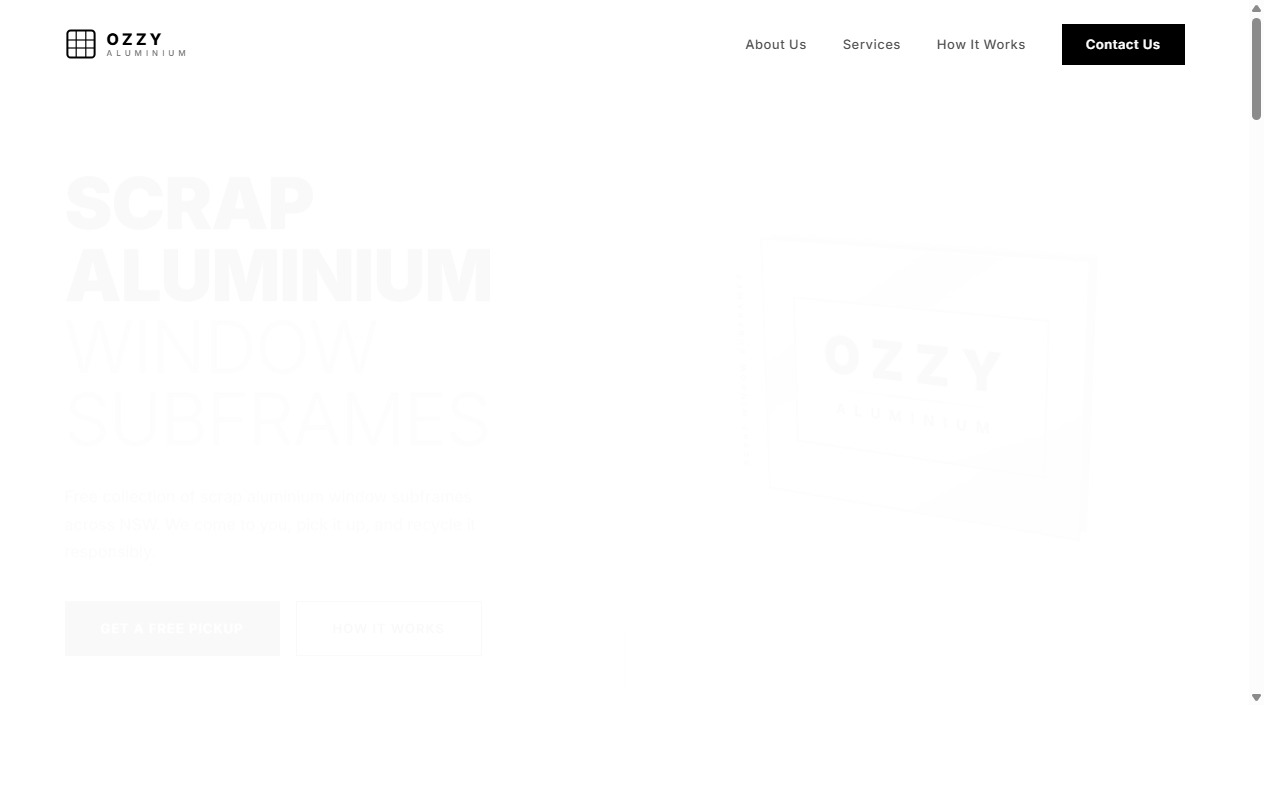 Ozzy Aluminium — scrap aluminium collection website